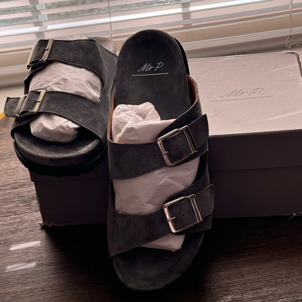 Mr. Porter Suede Sandals Size 11 NIB